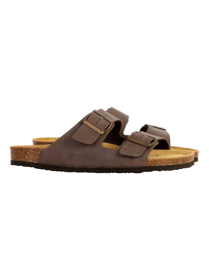 Mules Cuir Plakton Barna Marron - Kiabi