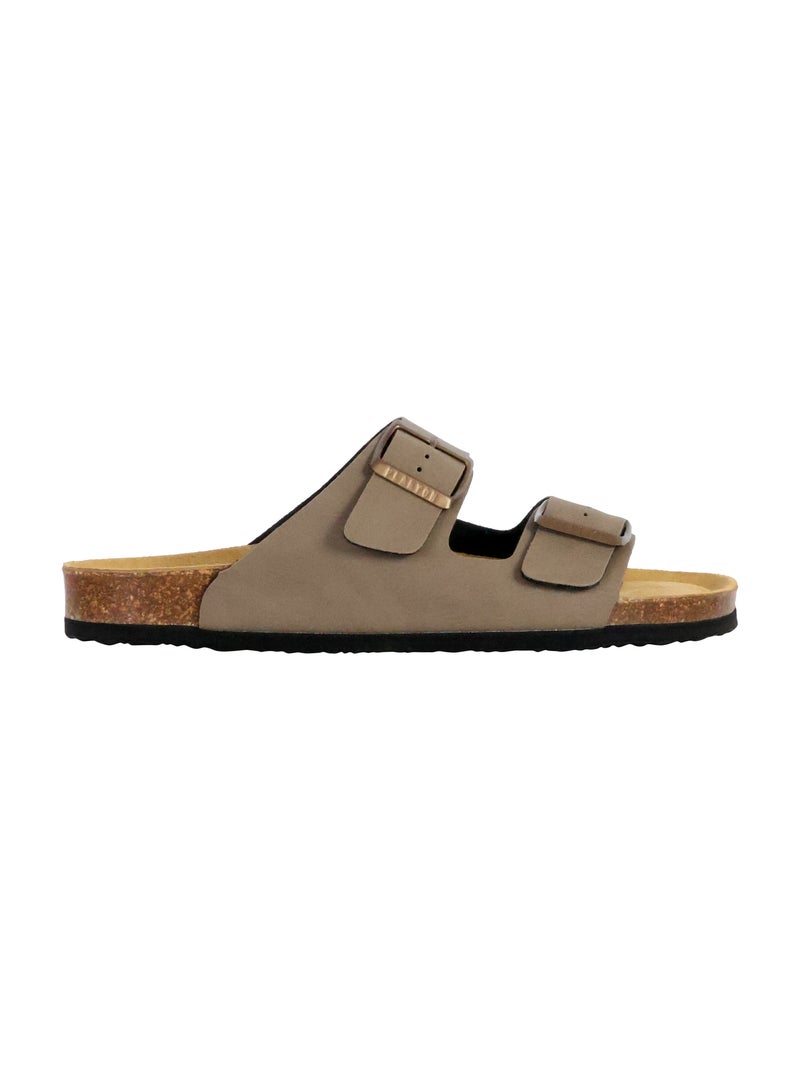 Mules Cuir Plakton Barna Taupe - Kiabi