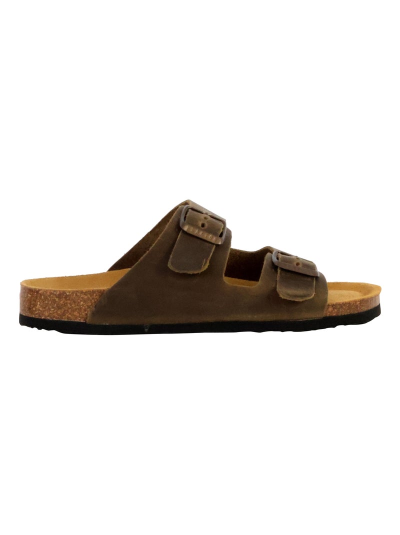 Mules Cuir Plakton Beta Kaki - Kiabi