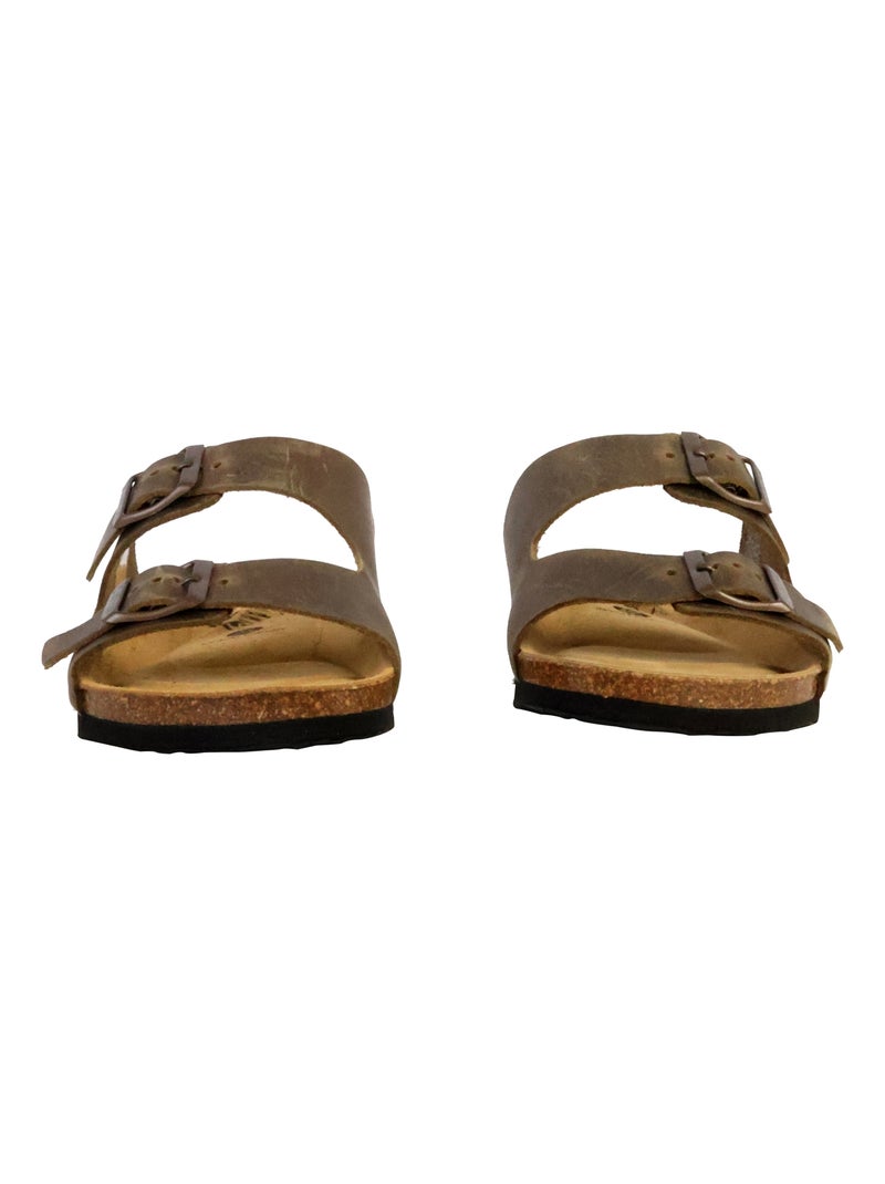 Mules Cuir Plakton Beta Kaki - Kiabi