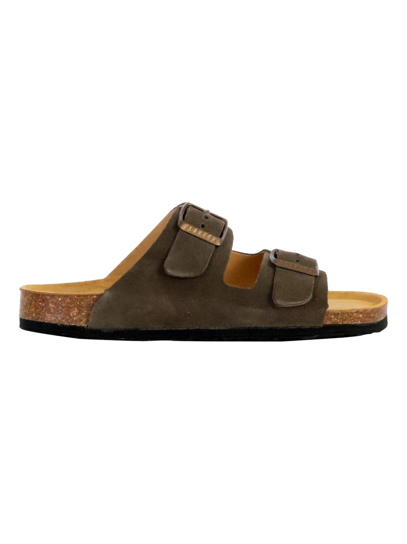 Mules Cuir Plakton Beta Marron foncé - Kiabi