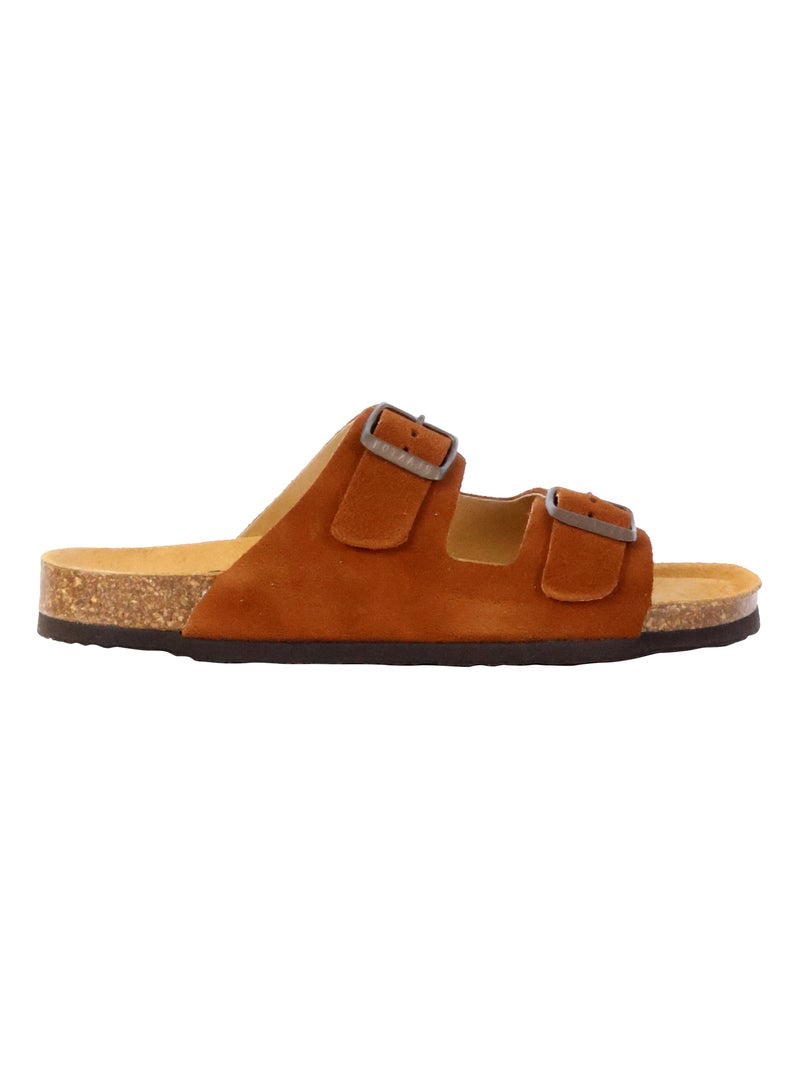 Mules Cuir Plakton Beta Marron tabac - Kiabi