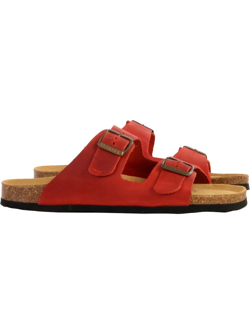 Mules Cuir Plakton Beta Rouge - Kiabi
