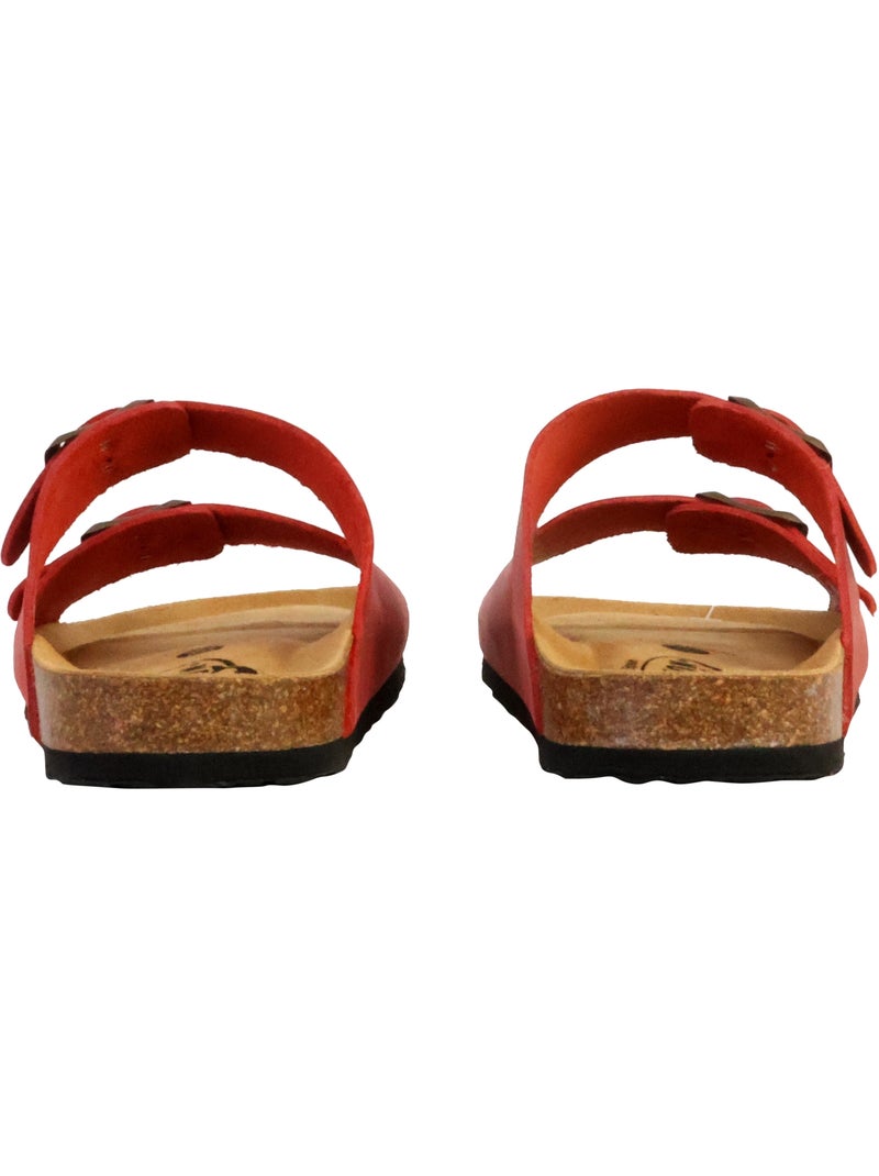 Mules Cuir Plakton Beta Rouge - Kiabi