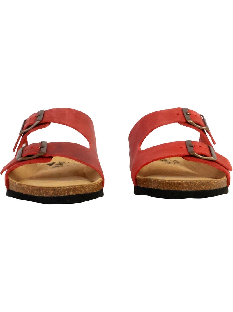 Mules Cuir Plakton Beta Rouge - Kiabi
