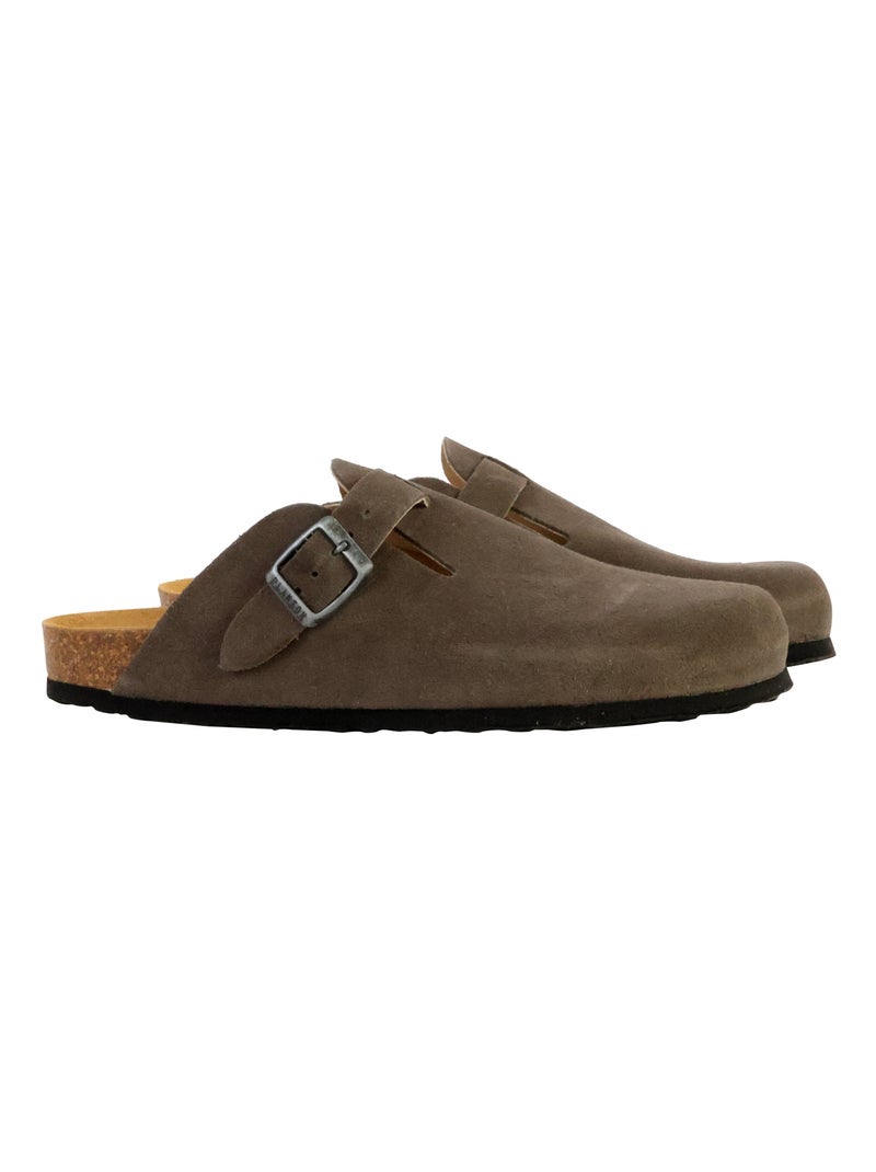 Mules Cuir Plakton Blog Gris - Kiabi