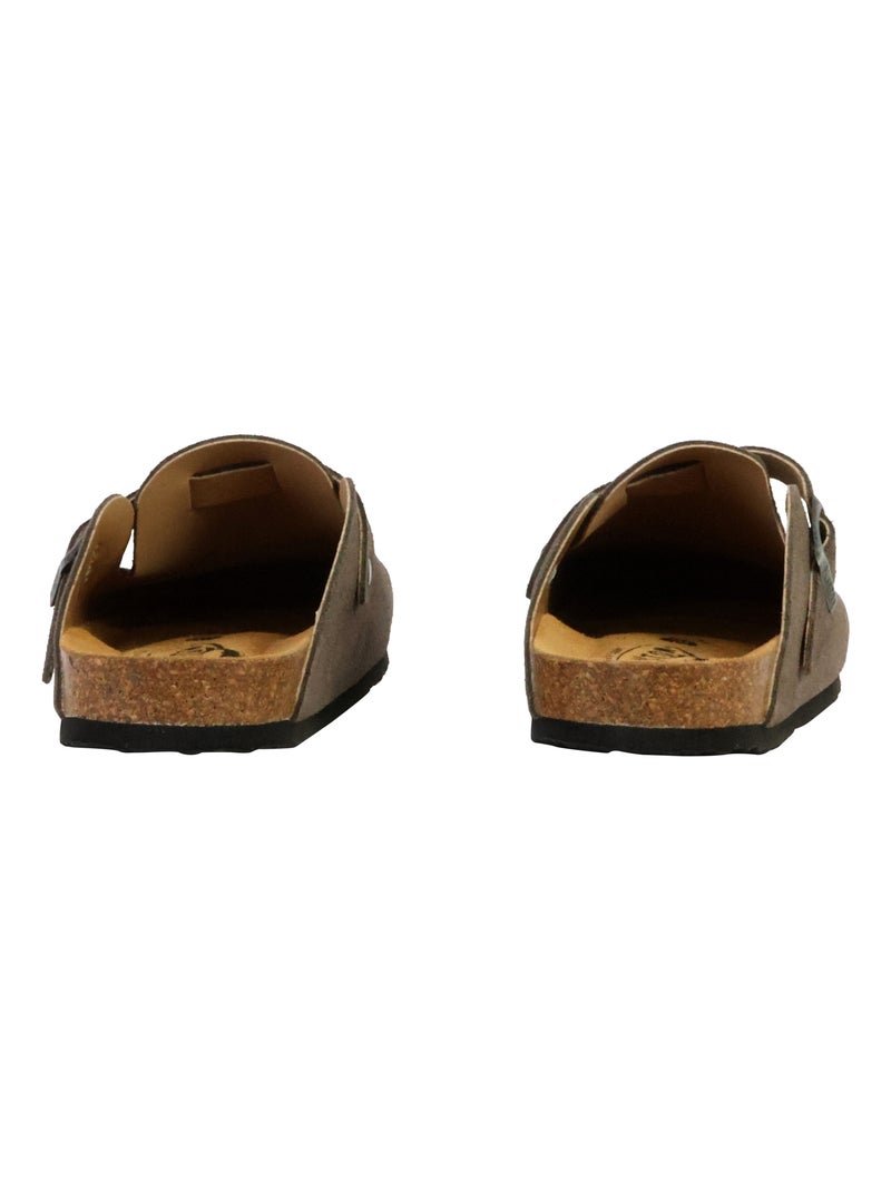 Mules Cuir Plakton Blog Gris - Kiabi