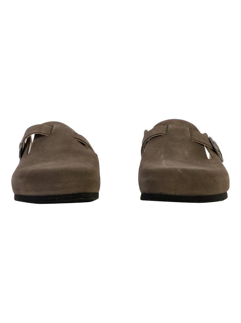 Mules Cuir Plakton Blog Gris - Kiabi