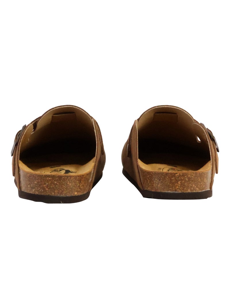 Mules Cuir Plakton Blog Marron - Kiabi