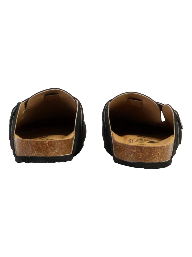 Mules Cuir Plakton Blog Noir - Kiabi