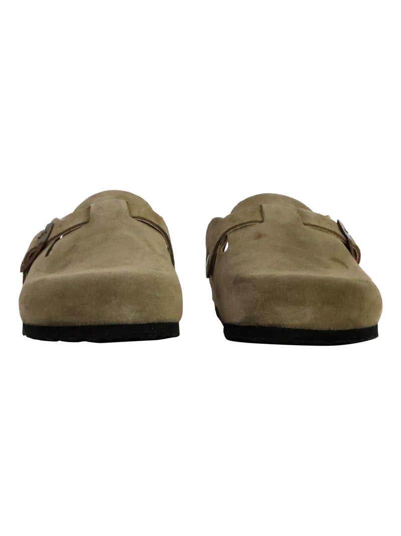 Mules Cuir Plakton Blogg Kaki - Kiabi