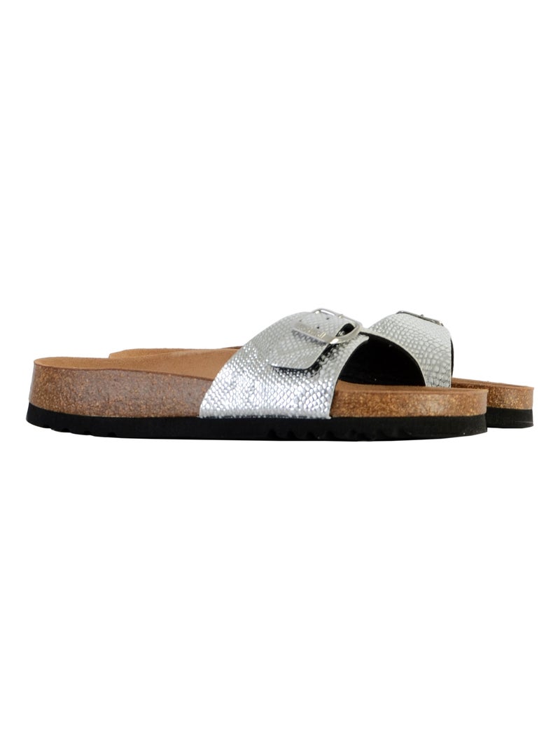 Mules Cuir Scholl Estelle Gris - Kiabi