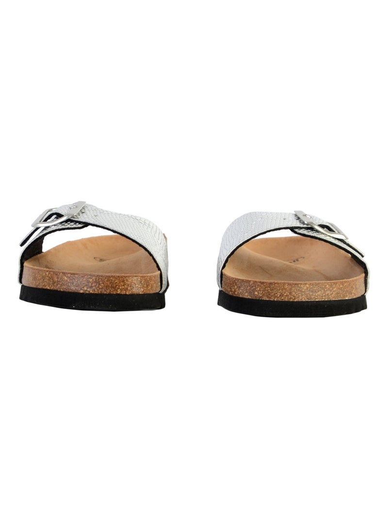 Mules Cuir Scholl Estelle Gris - Kiabi