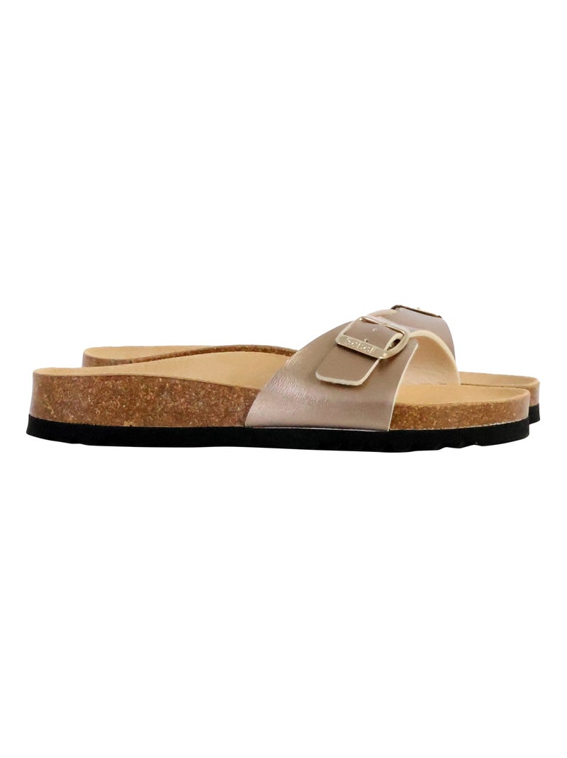 Mules Cuir Scholl Estelle Taupe - Kiabi