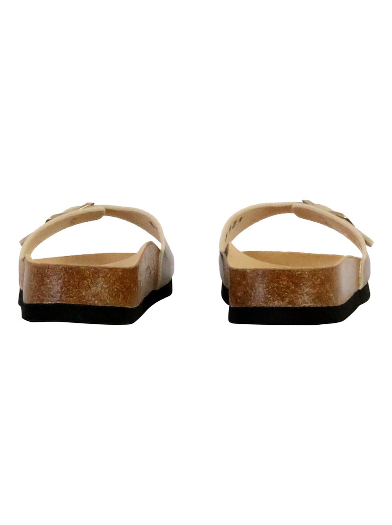 Mules Cuir Scholl Estelle Taupe - Kiabi