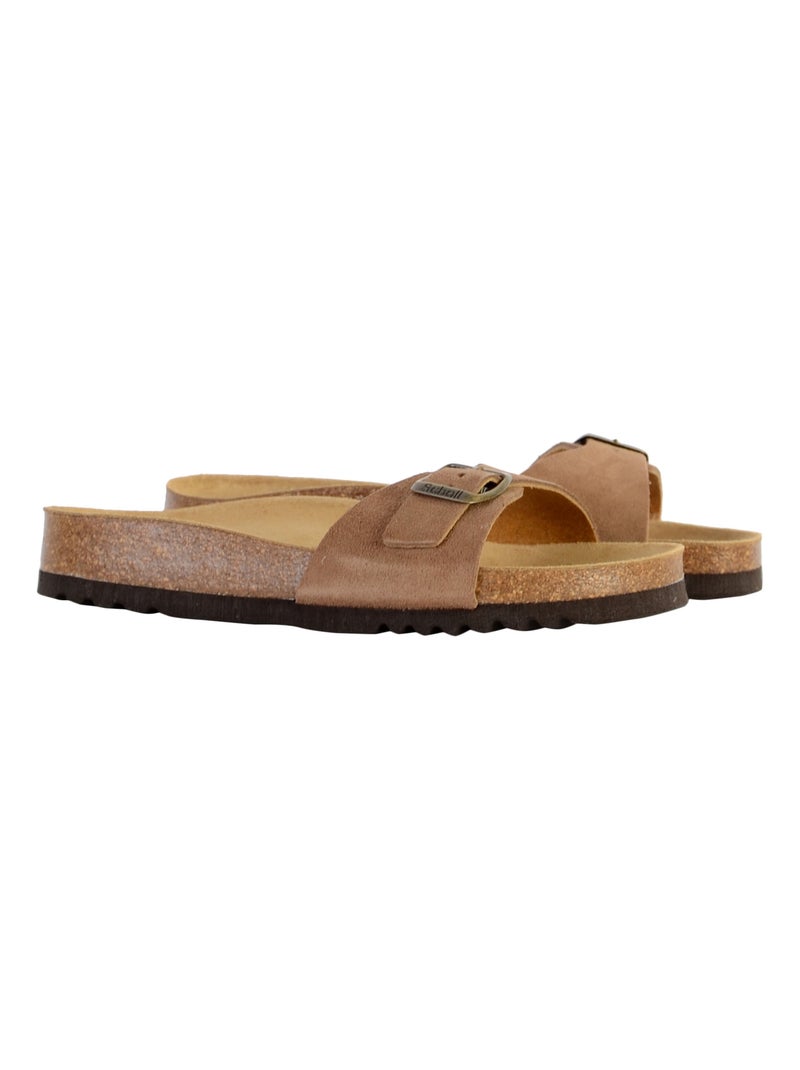 Mules Cuir Scholl Estelle Taupe - Kiabi