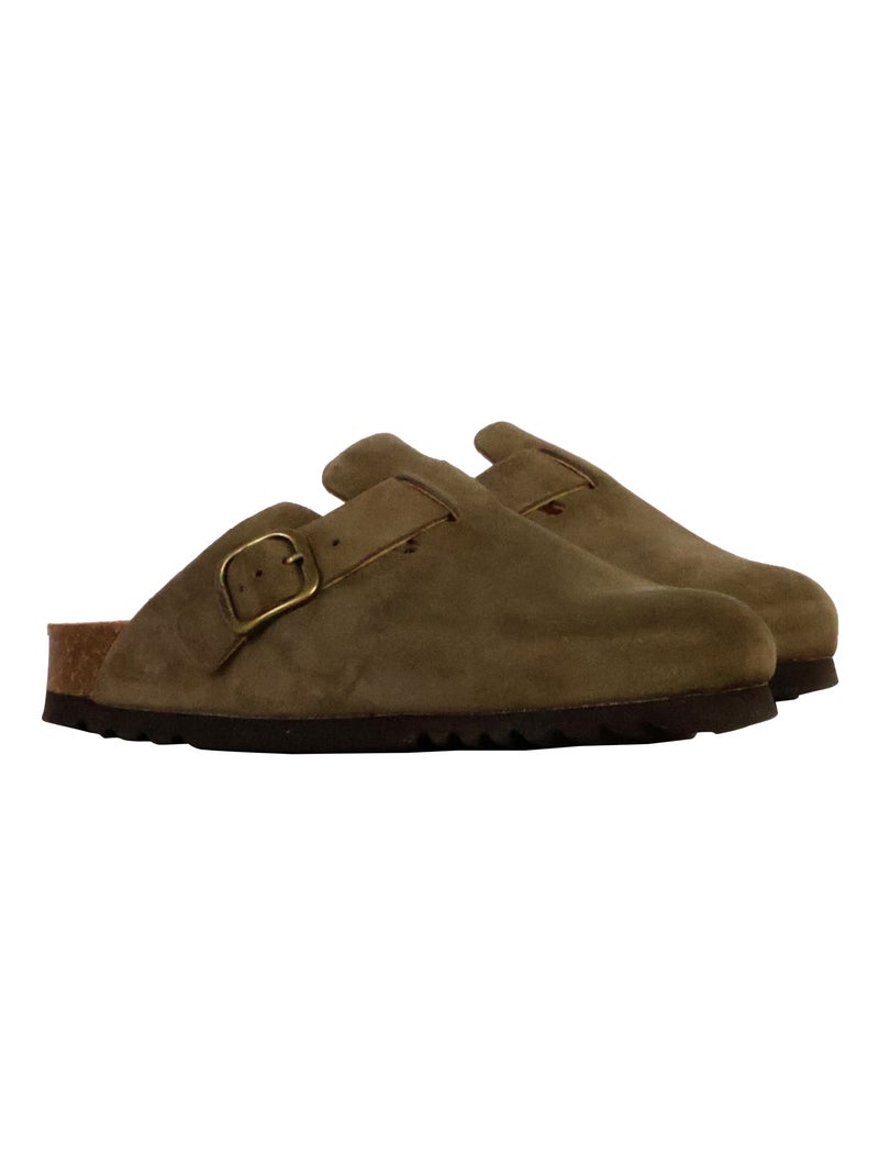 Mules Cuir Scholl Fae Kaki - Kiabi