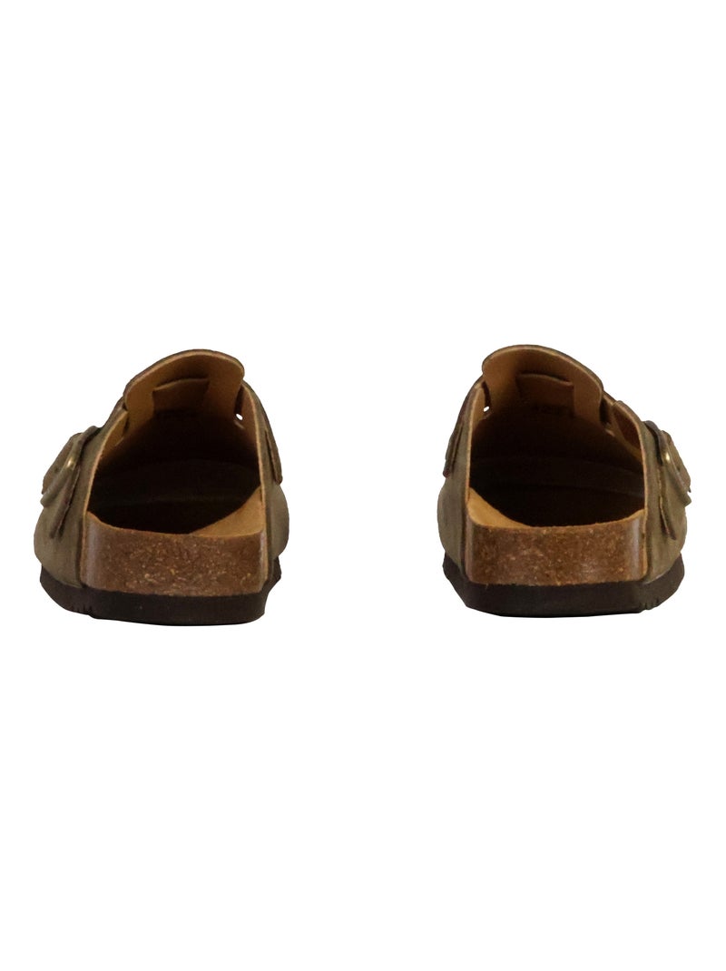 Mules Cuir Scholl Fae Kaki - Kiabi