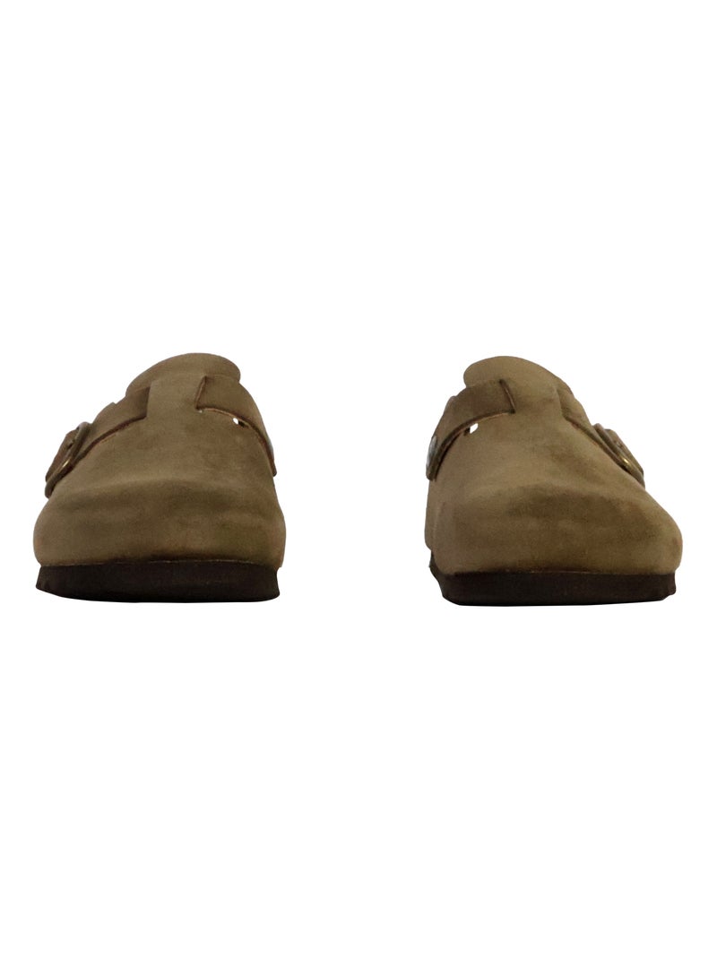 Mules Cuir Scholl Fae Kaki - Kiabi