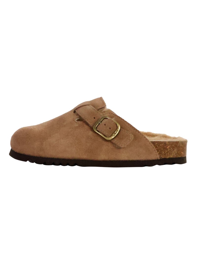 Mules Cuir Scholl Fae New F Taupe - Kiabi