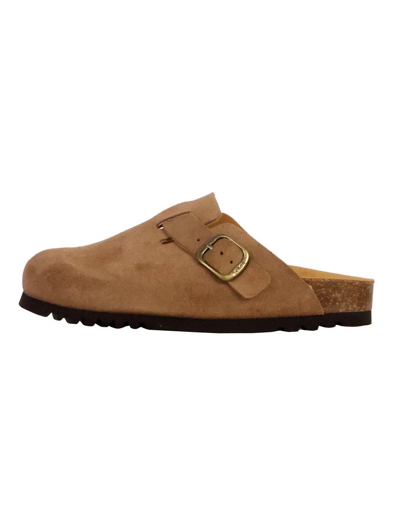 Mules Cuir Scholl Fae Taupe - Kiabi