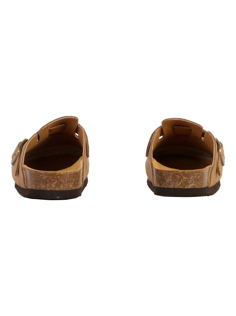 Mules Cuir Scholl Fae Taupe - Kiabi