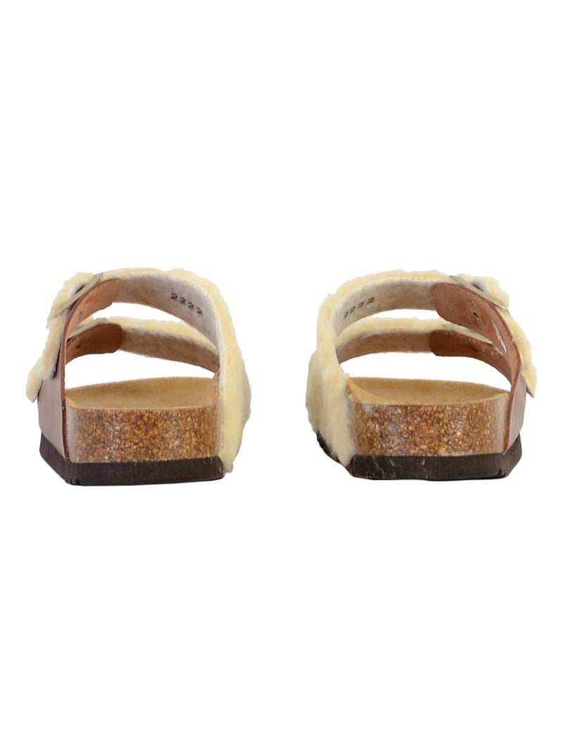 Mules Cuir Scholl Josephine Beige - Kiabi