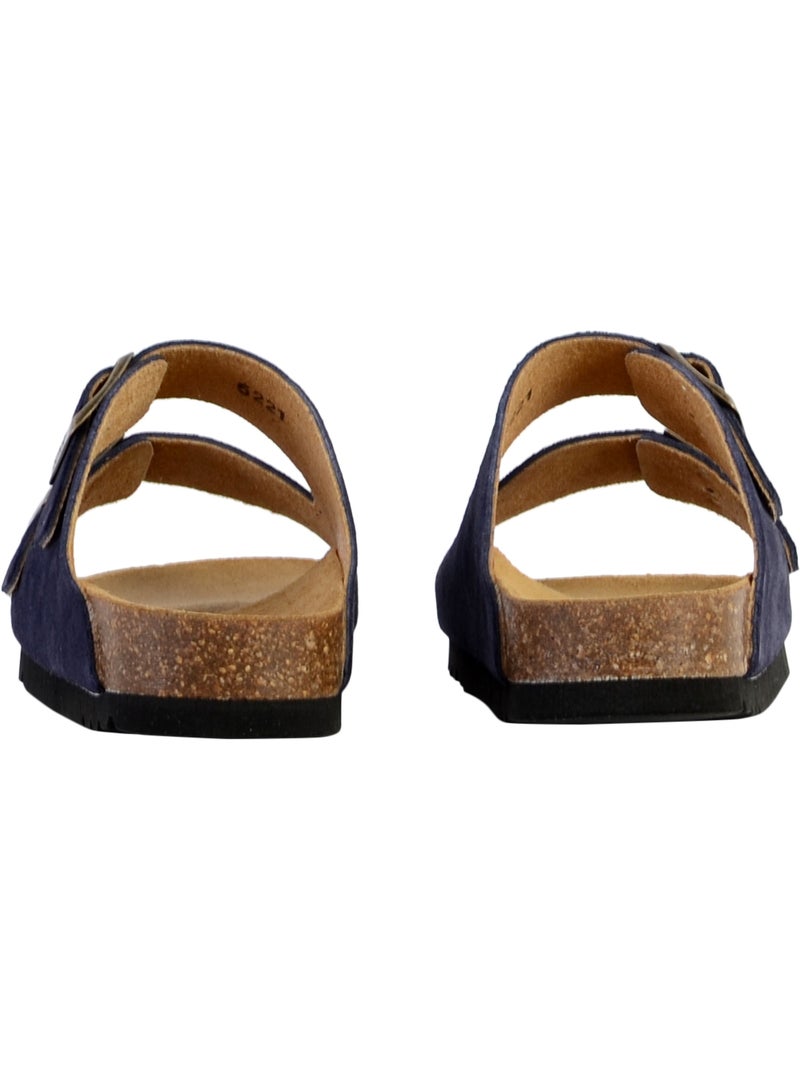 Mules Cuir Scholl Josephine Bleu - Kiabi