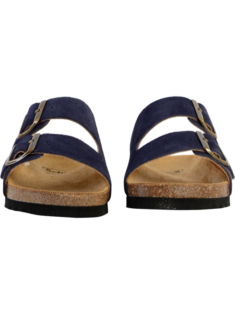 Mules Cuir Scholl Josephine Bleu - Kiabi