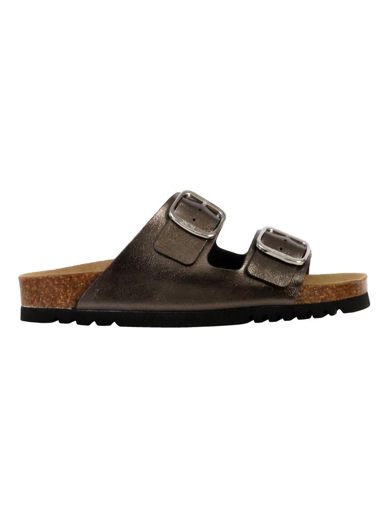 Mules Cuir Scholl Josephine Gris - Kiabi