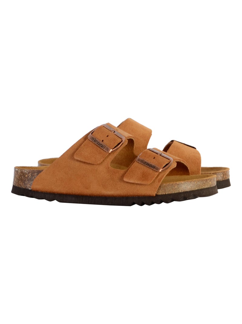 Mules Cuir Scholl Josephine Marron - Kiabi