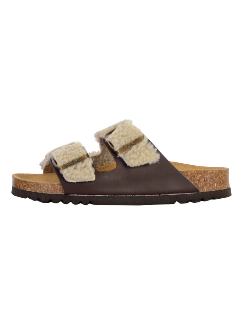 Mules Cuir Scholl Josephine Taupe - Kiabi