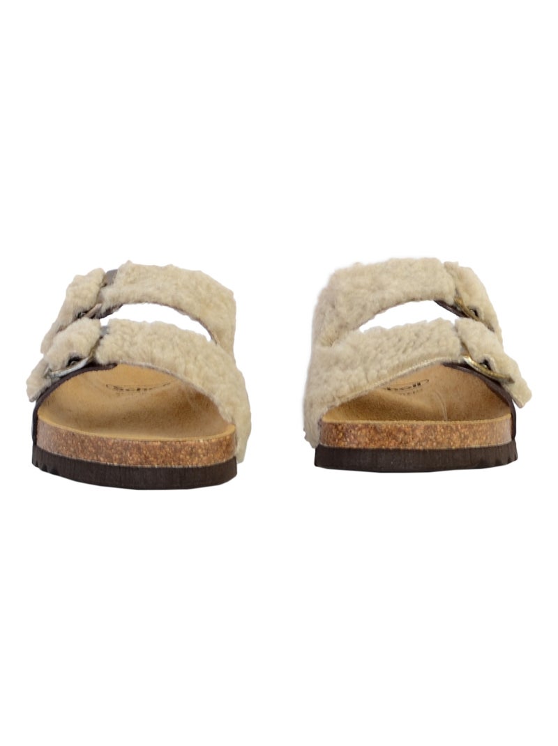 Mules Cuir Scholl Josephine Taupe - Kiabi