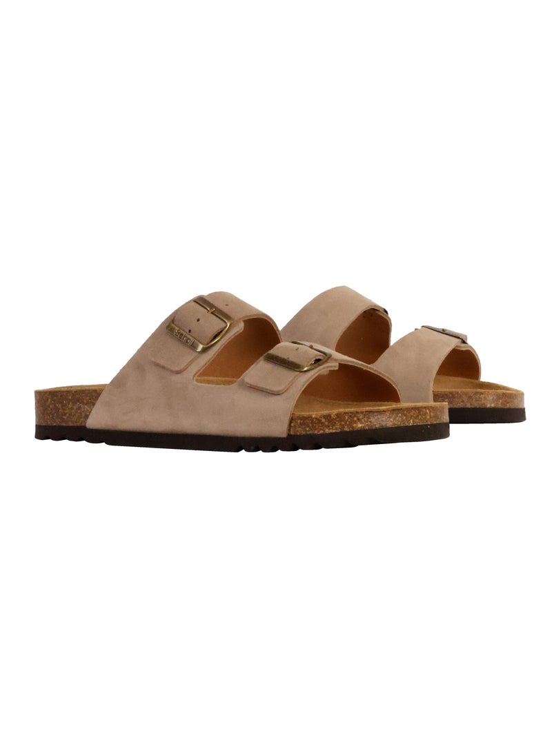 Mules Cuir Scholl Julien Beige - Kiabi
