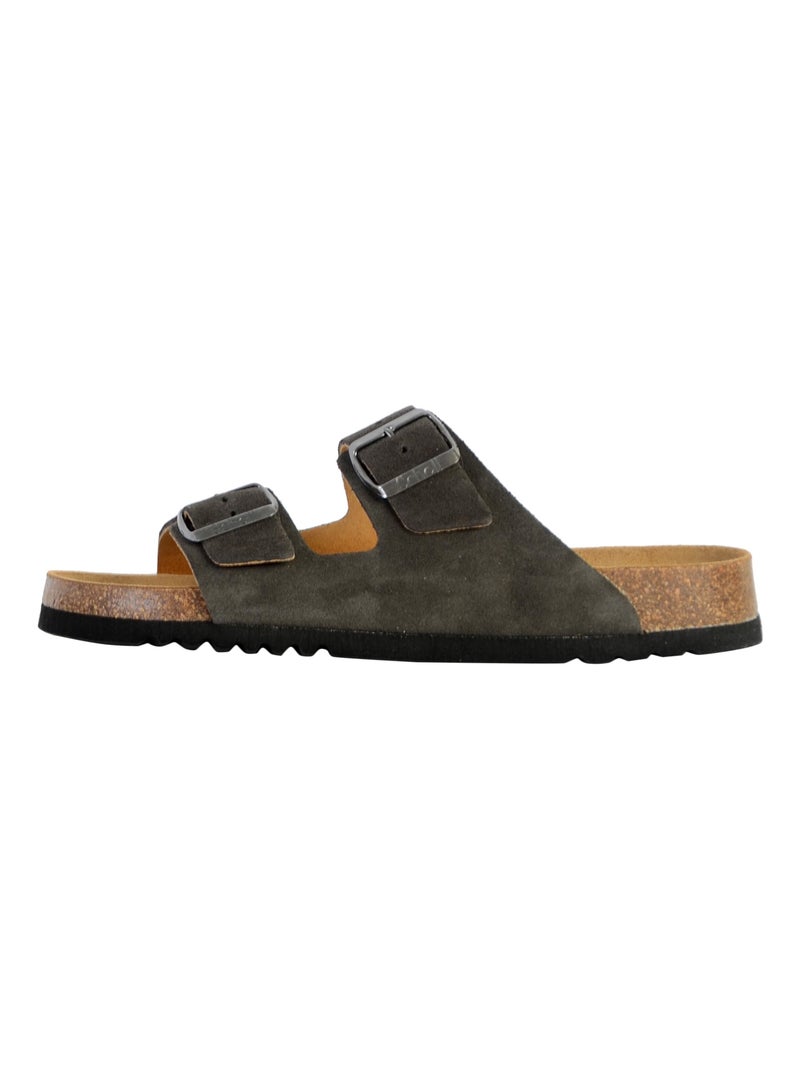 Mules Cuir Scholl Julien Gris - Kiabi