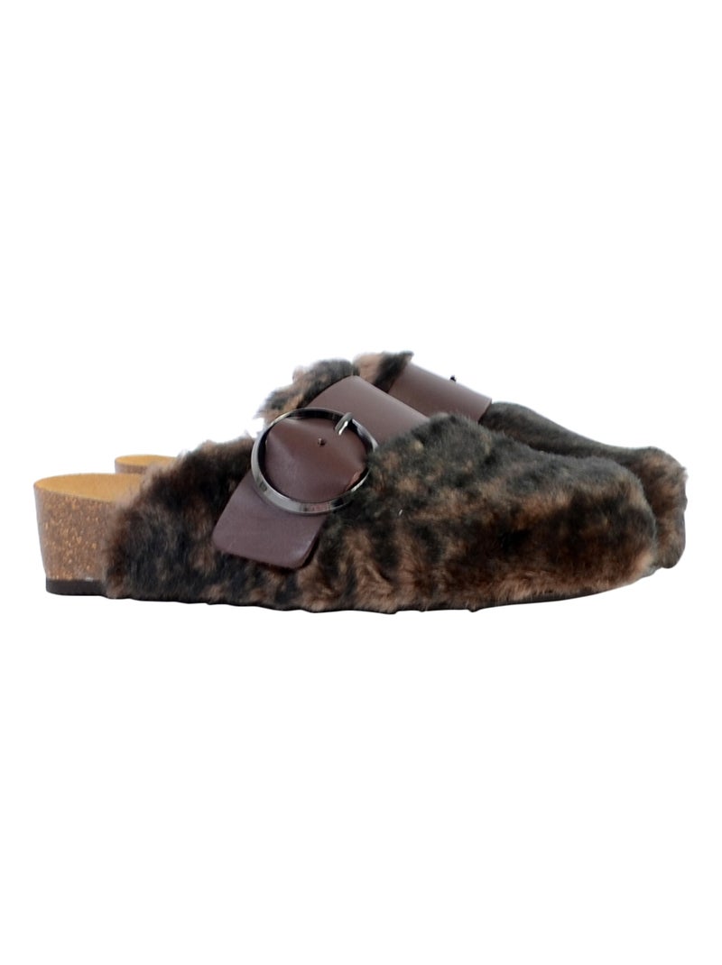 Mules Cuir Scholl Monique Marron - Kiabi