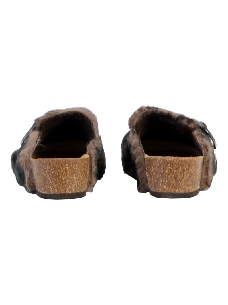 Mules Cuir Scholl Monique Marron - Kiabi