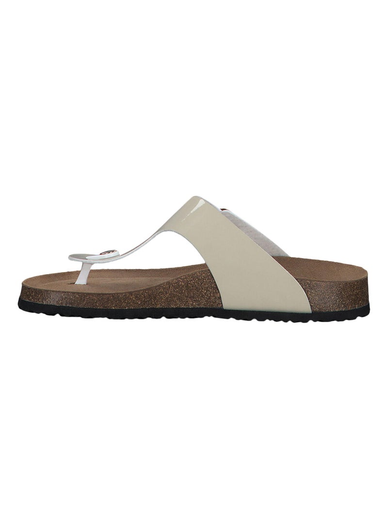 Mules Cuir Tamaris Beige - Kiabi