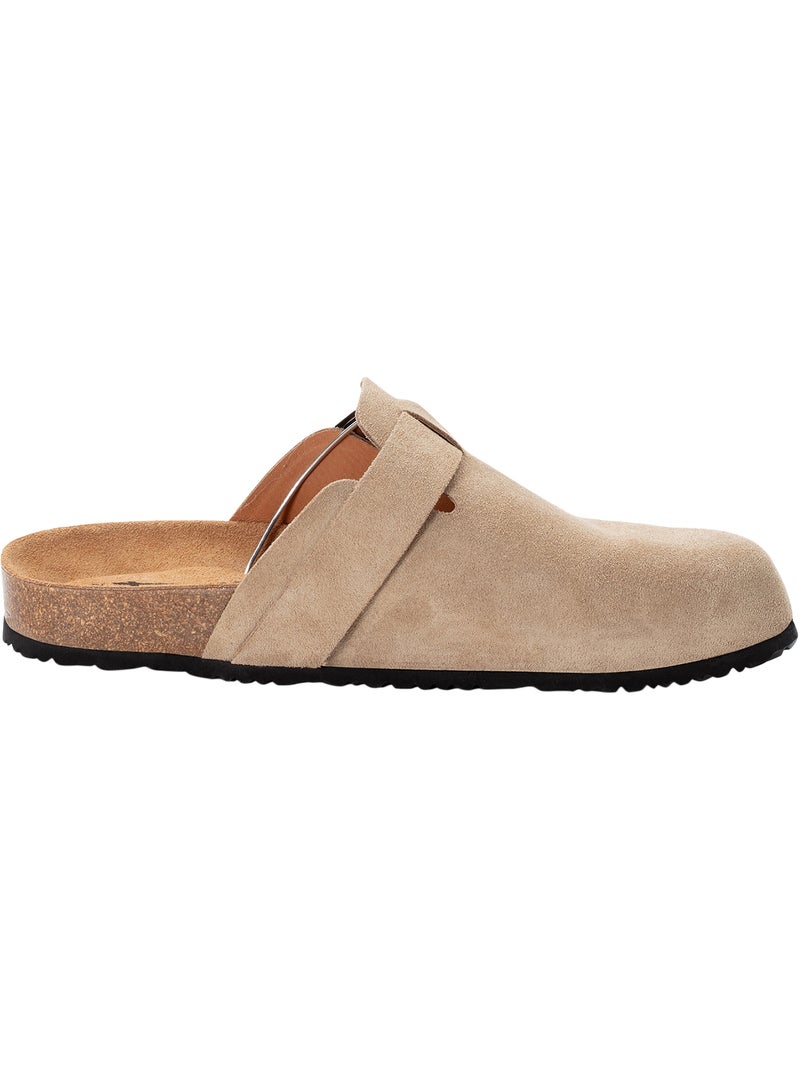 Mules Cuir Tamaris Beige - Kiabi