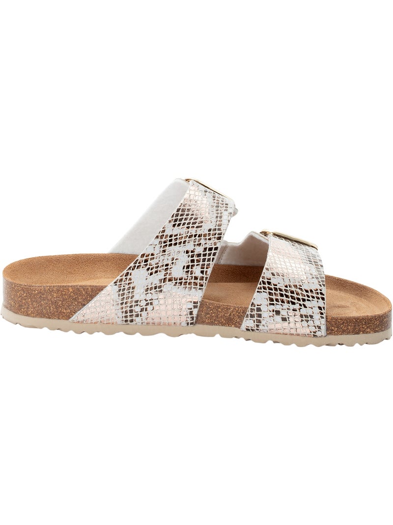 Mules Cuir Tamaris Beige - Kiabi