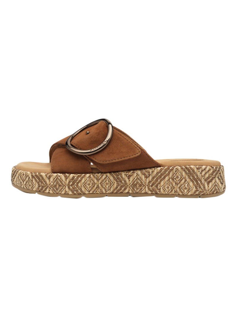 Mules Cuir Tamaris Marron - Kiabi