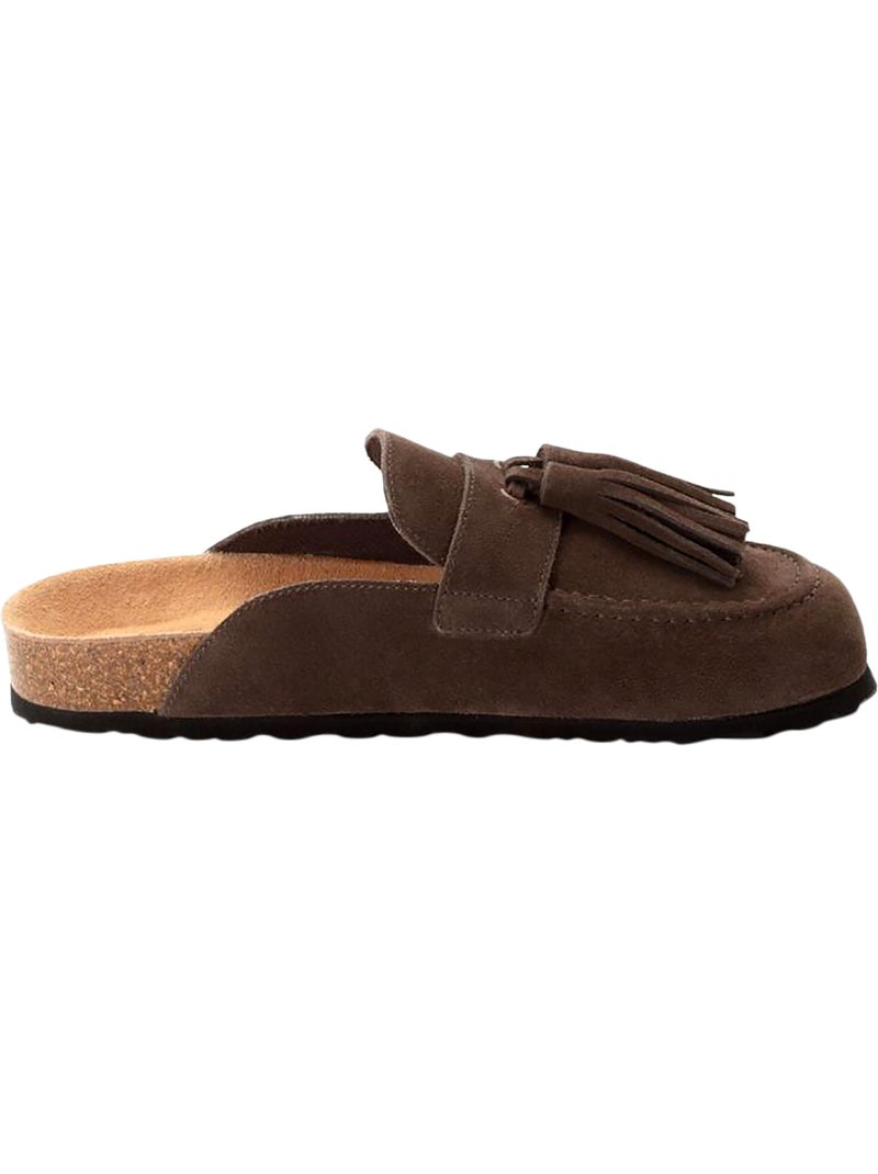 Mules Cuir Tamaris Marron - Kiabi
