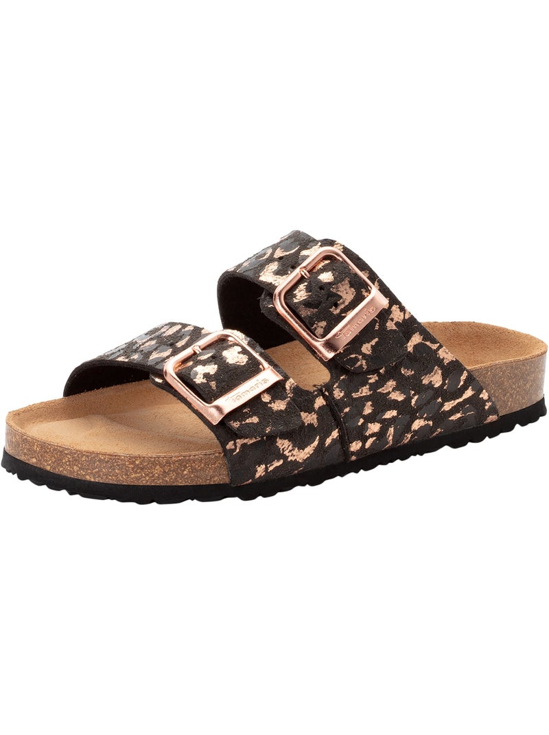 Mules Cuir Tamaris Noir Marron - Kiabi