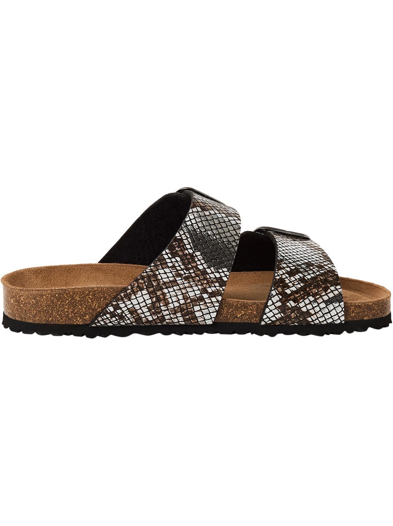Mules Cuir Tamaris Noir - Kiabi