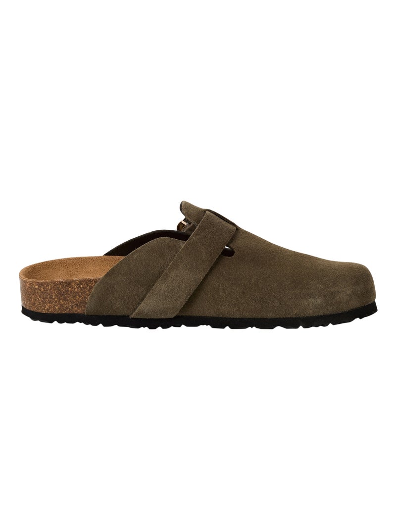 Mules Cuir Tamaris Vert - Kiabi