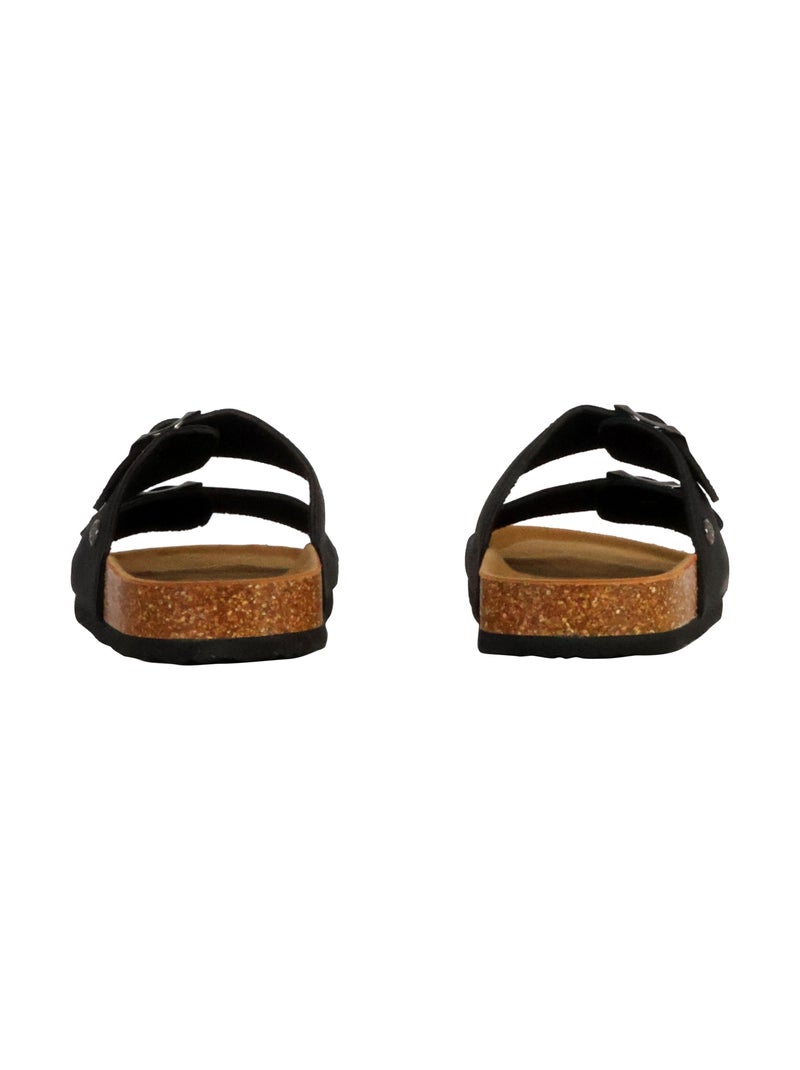 Mules Cuir Terre De Marins Moana Noir - Kiabi