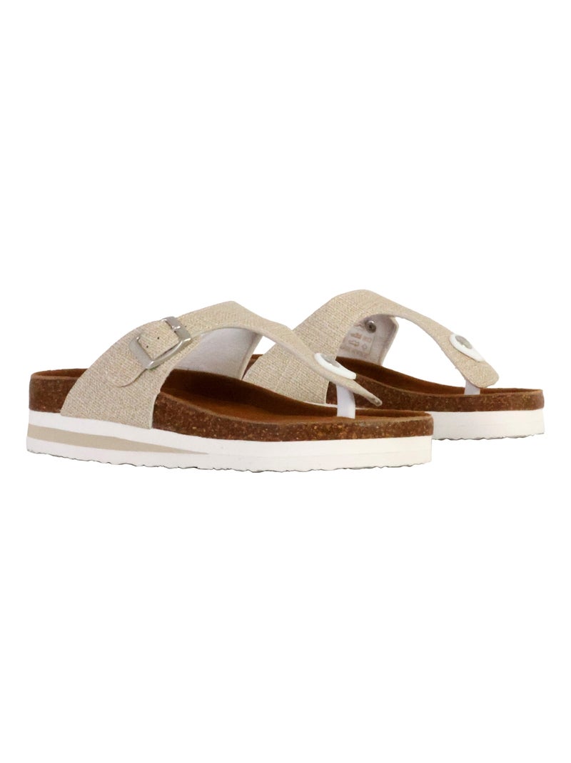 Mules Cuir Terre De Marins Rhodas Beige - Kiabi