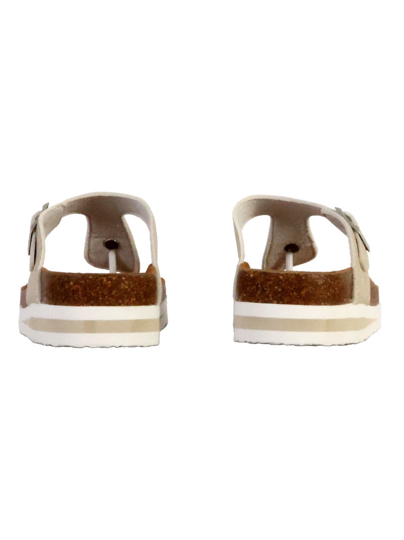 Mules Cuir Terre De Marins Rhodas Beige - Kiabi