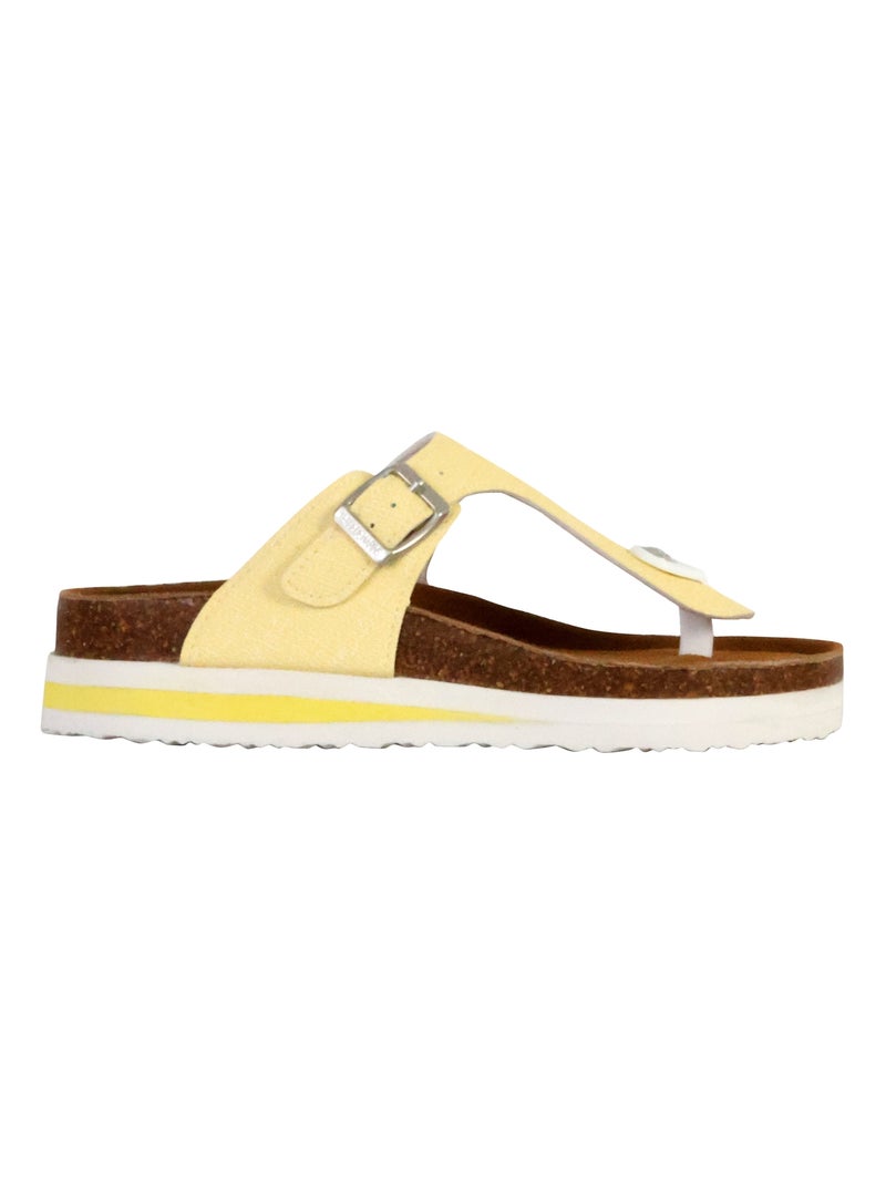 Mules Cuir Terre De Marins Rhodas Jaune - Kiabi