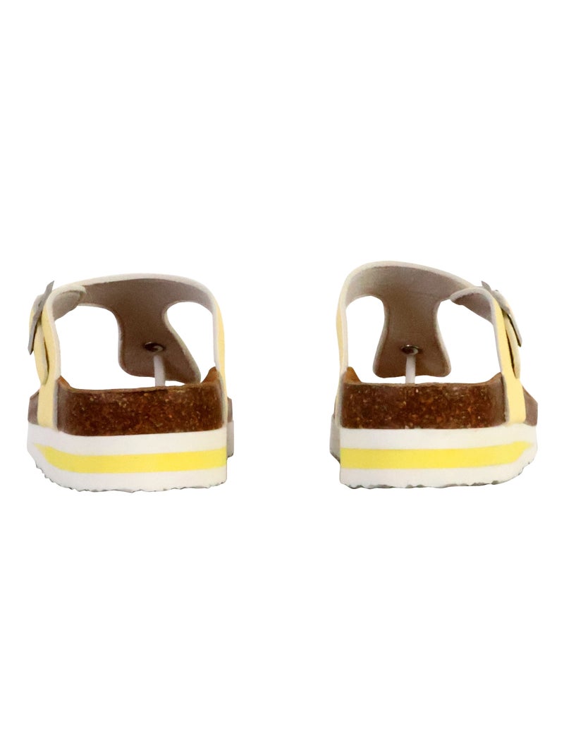 Mules Cuir Terre De Marins Rhodas Jaune - Kiabi